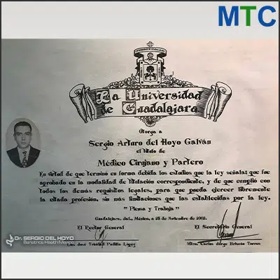 Dr. Sergio - Certificate