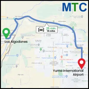 Drive from Yuma International Airport to Los Algodones