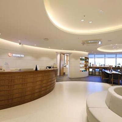 Uline dental Clinic reception, Seoul, South Korea,