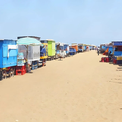 Vendor Carts at Marina Beach