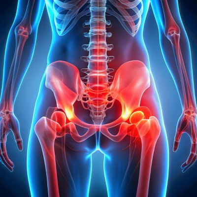 3D X-ray depicting hip arthritis