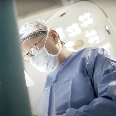 Dr. Sarunas Performing Hip Replacement Surgery