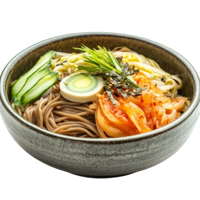 A bowl full of Naengmyeon