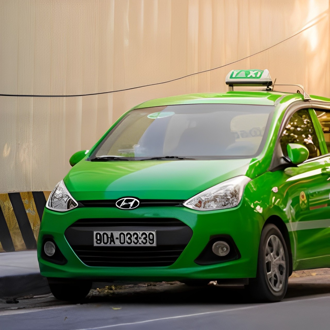 green colour taxis found in vietnam