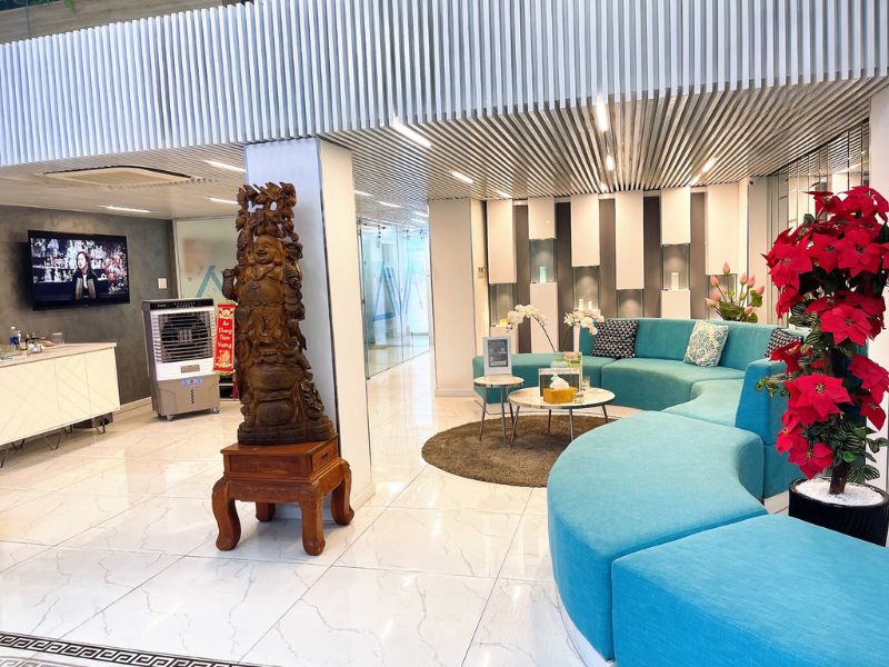 Patient-friendly waiting area with modern amenities