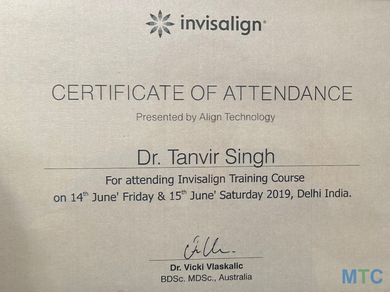 Dr Tanvir's Invisalign Certification