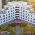 Exterior aerial view of Akra V hotel Antalya